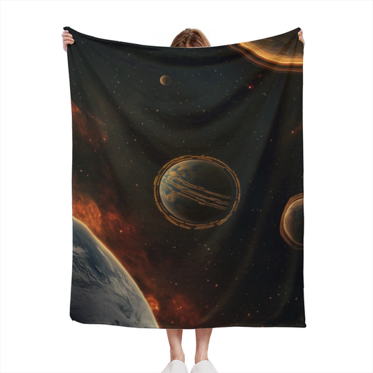 Soft Minimalist All-Season Flannel Blanket ¨C Evergreen Prism Collection
