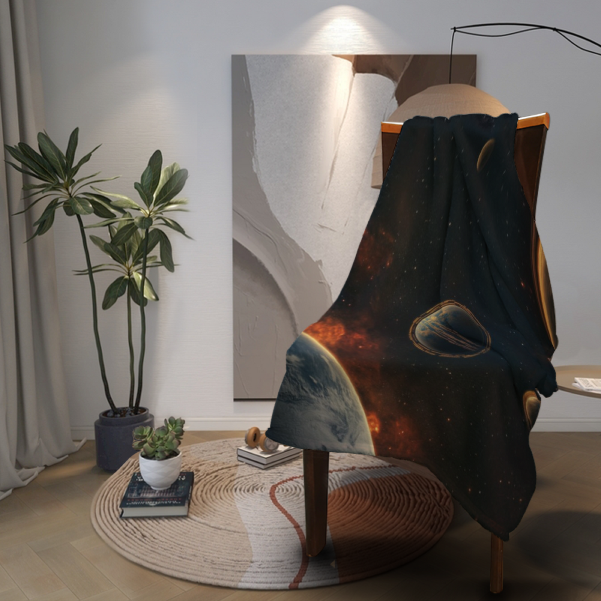 Soft Minimalist All-Season Flannel Blanket ¨C Evergreen Prism Collection