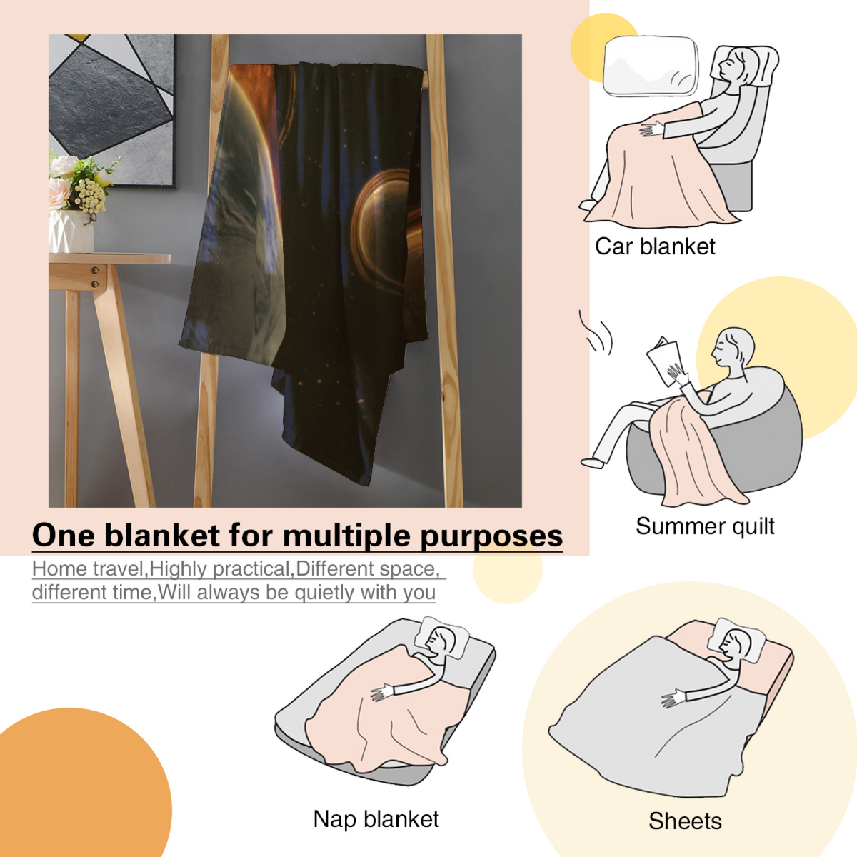 Soft Minimalist All-Season Flannel Blanket ¨C Evergreen Prism Collection