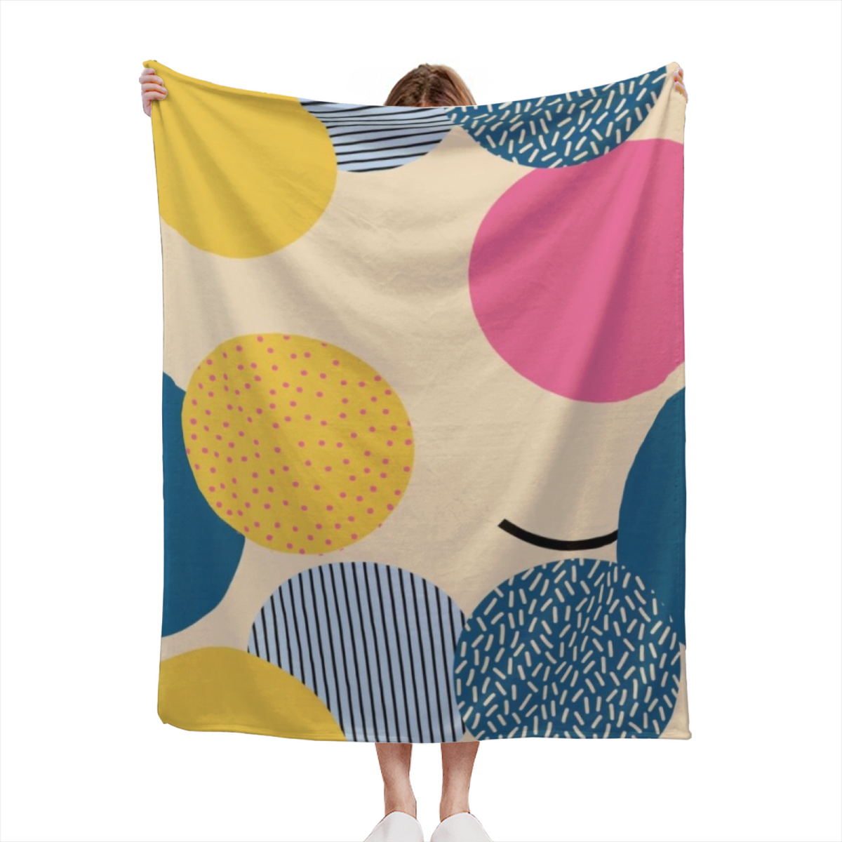 Earthy Neutral Wildwood Lagoon Soft Flannel Blanket ¨C Contemporary Pattern