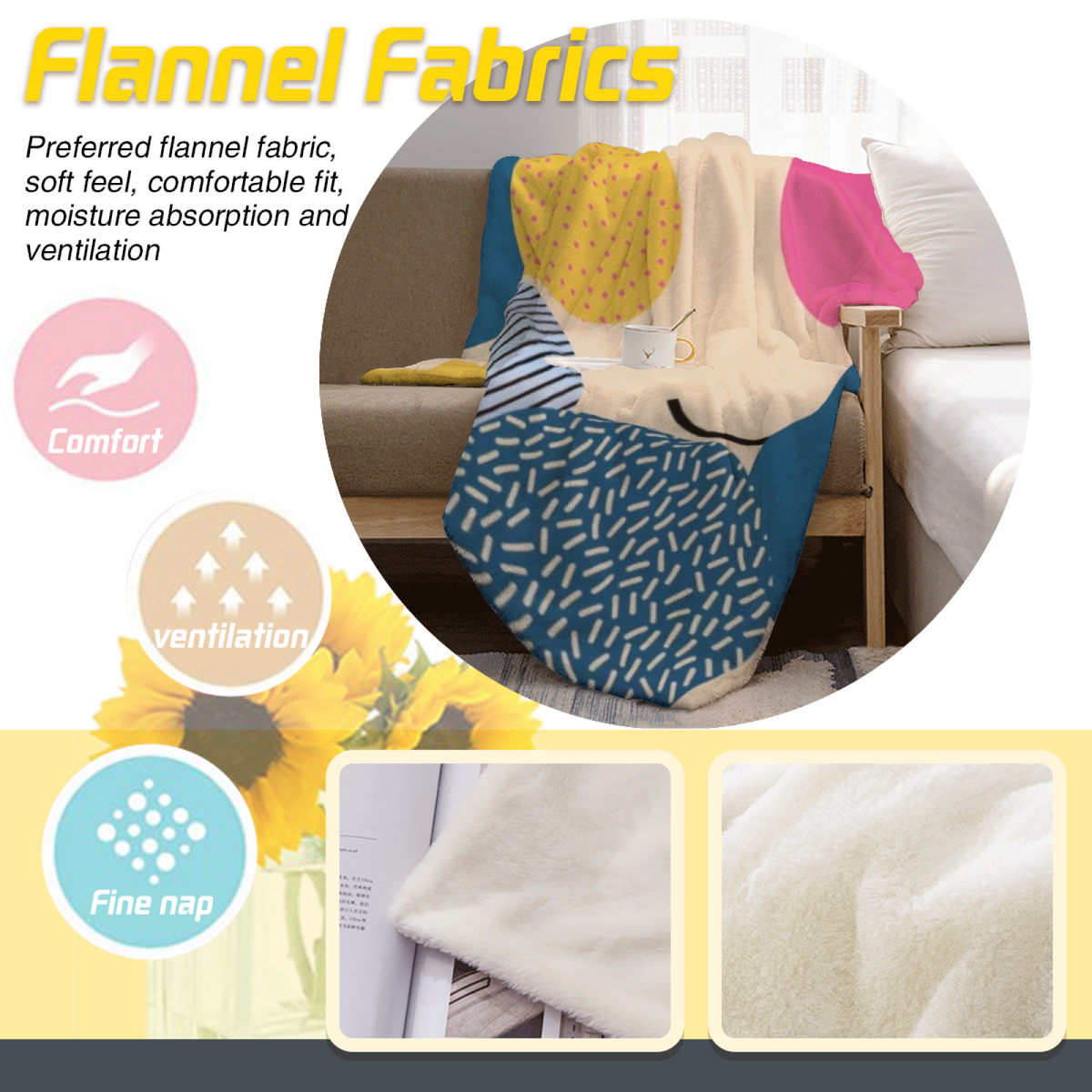 Earthy Neutral Wildwood Lagoon Soft Flannel Blanket ¨C Contemporary Pattern