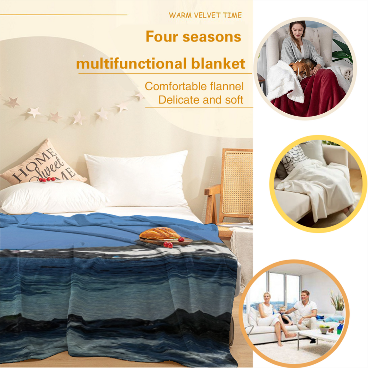 Abstract Artistic Throw Blanket ¨C Contemporary Modern Cozy Home Blanket