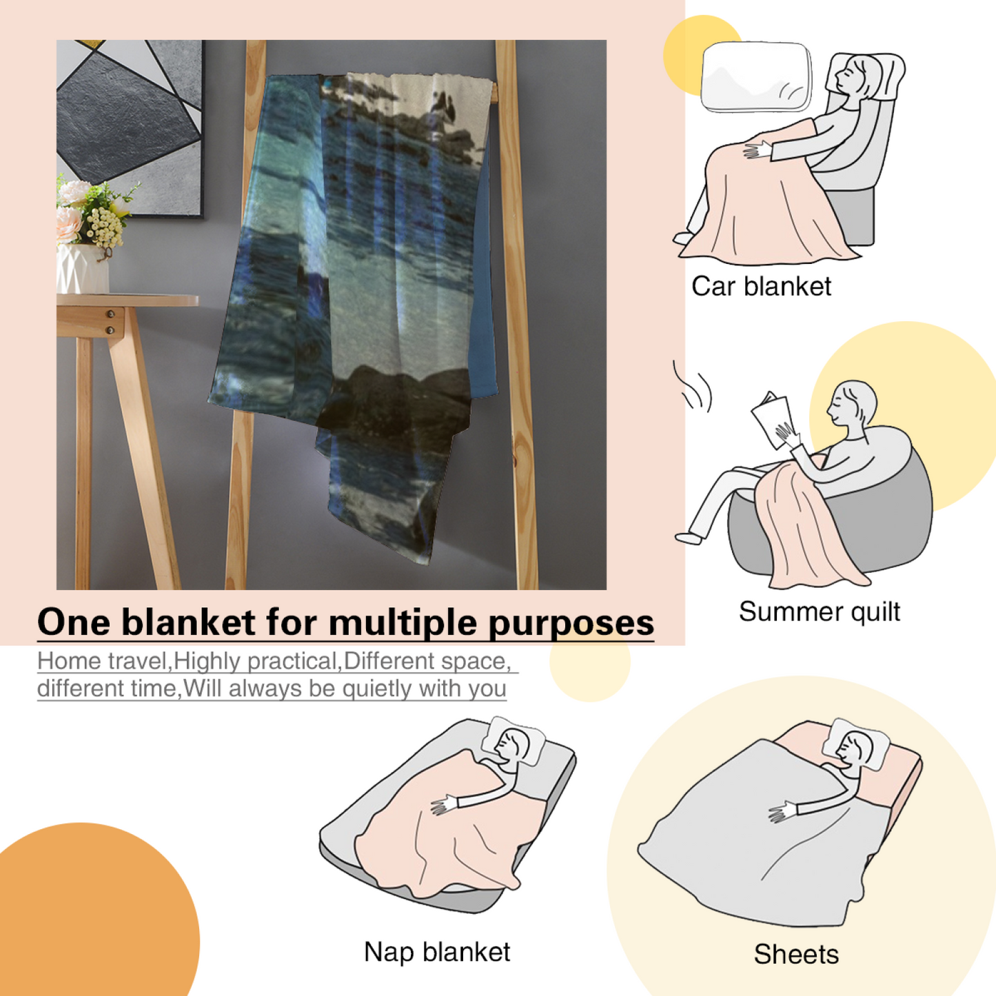 Abstract Artistic Throw Blanket ¨C Contemporary Modern Cozy Home Blanket