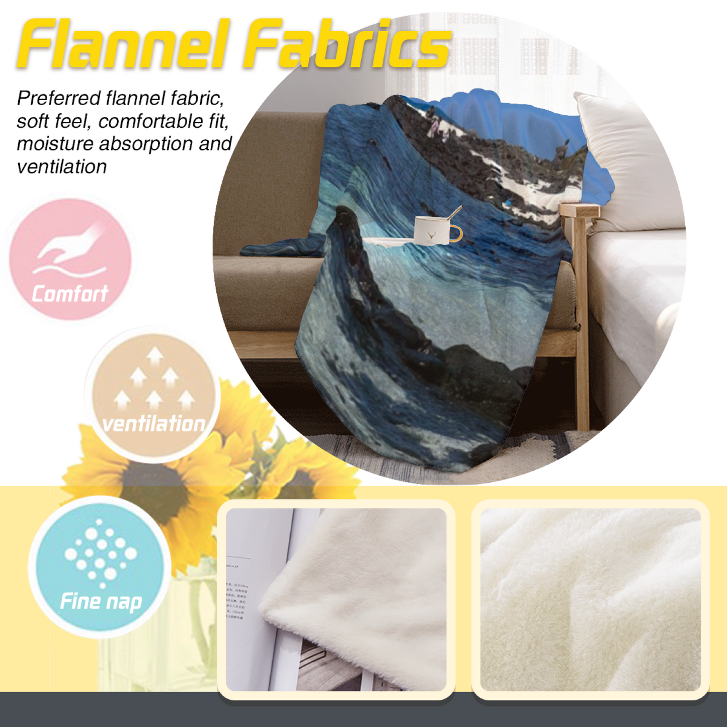 Abstract Artistic Throw Blanket ¨C Contemporary Modern Cozy Home Blanket