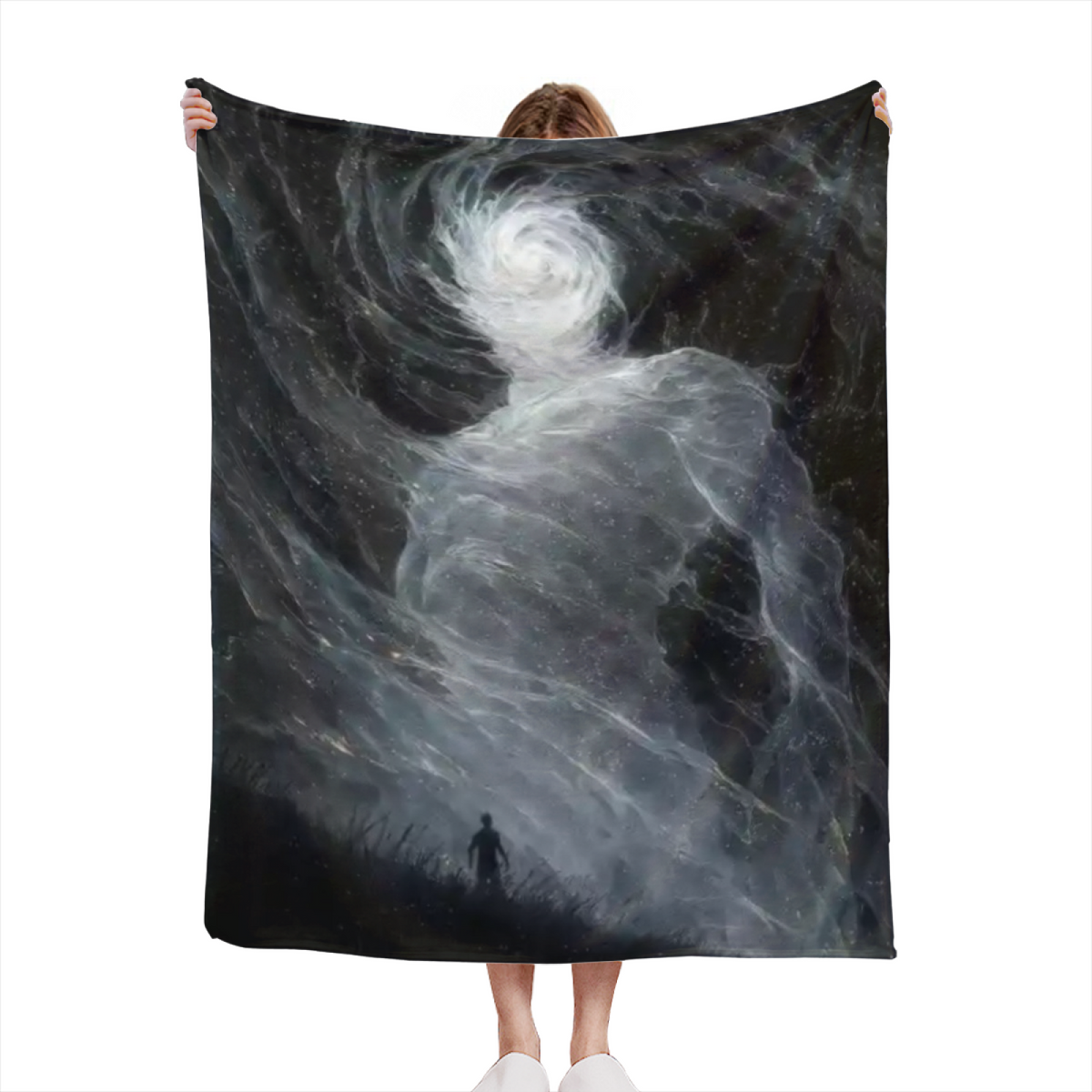 Earthy Neutral Serene Spectrum Lightweight Flannel Throw ¨C Contemporary Pattern