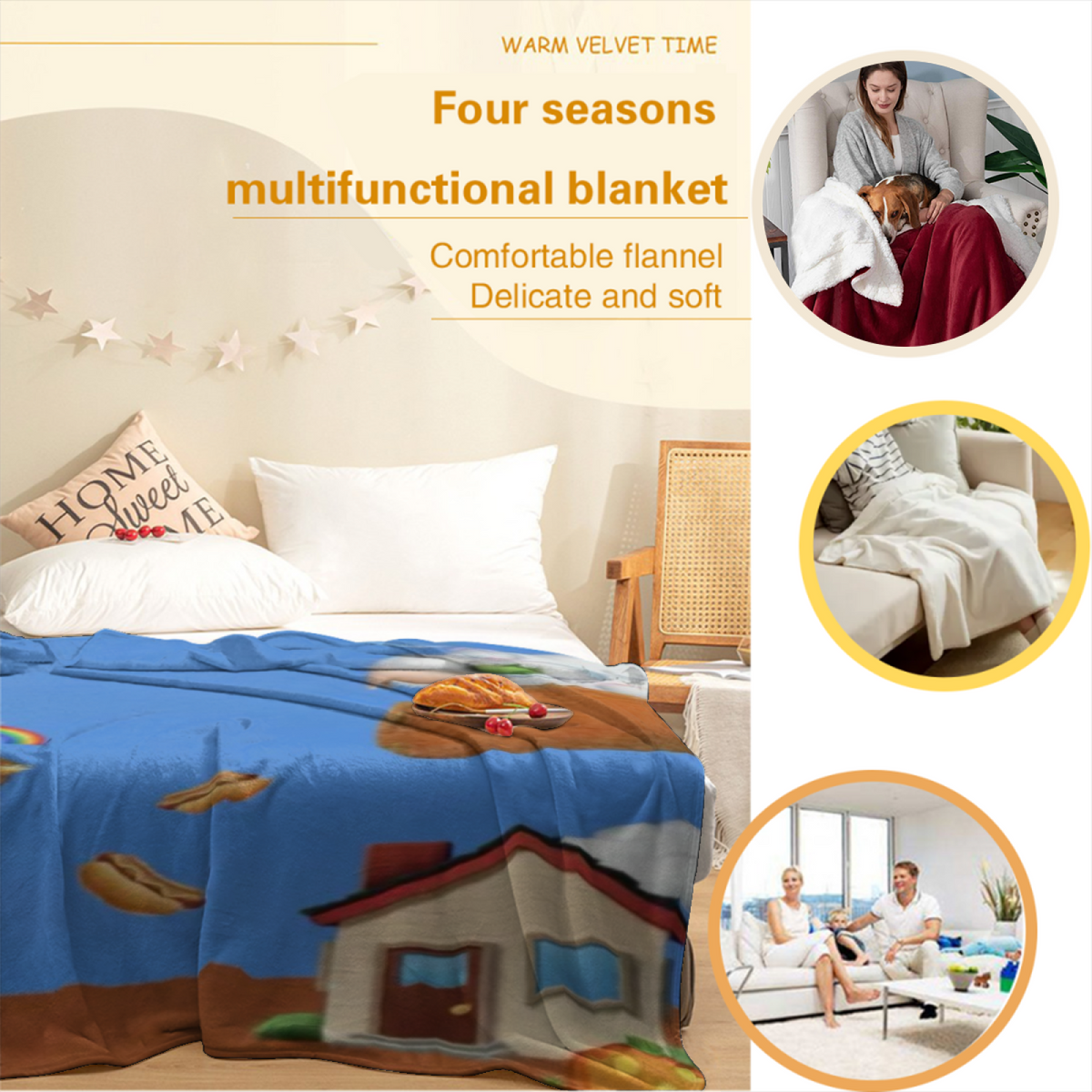 Earthy Neutral Riverstone Harbor Soft Flannel Blanket ¨C Contemporary Pattern