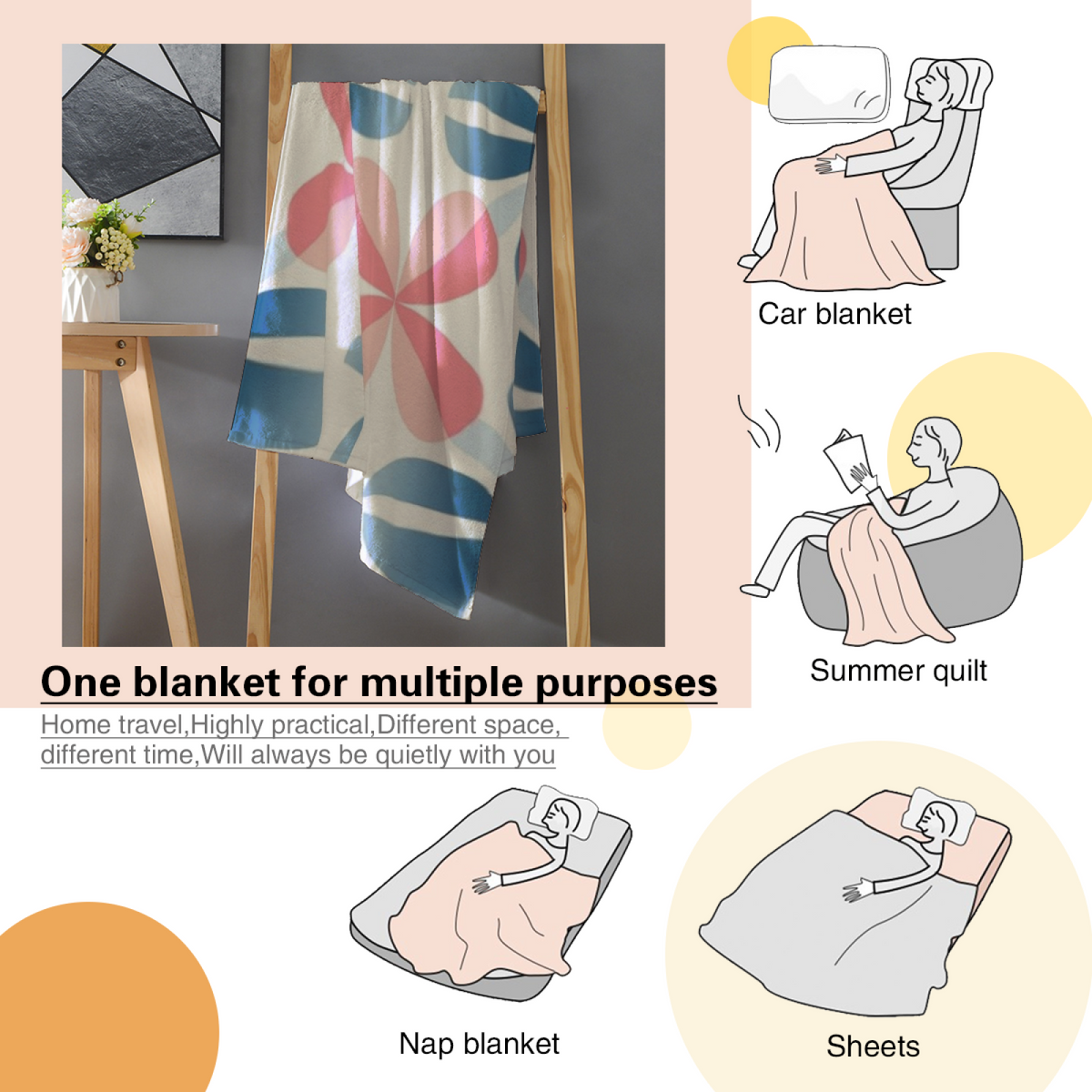 Celestial Whisper Muted Sage Art Flannel Throw Blanket