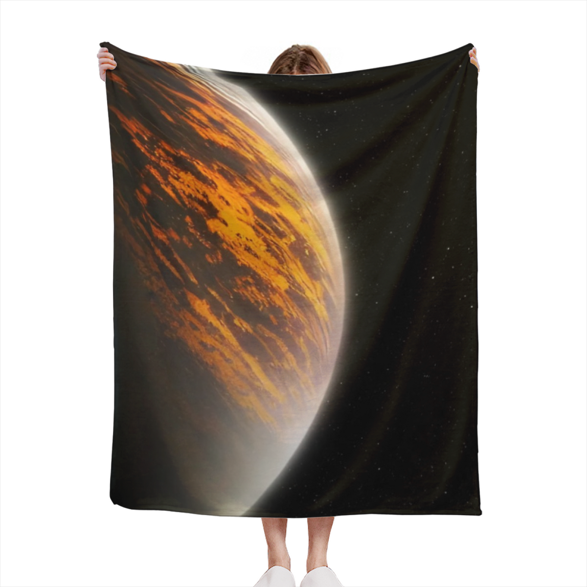 Burnished Jubilee Rich Multicolor Art Flannel Throw Blanket