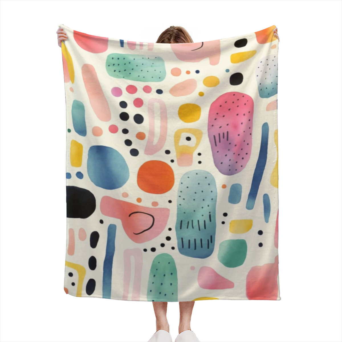 Twilight Atlas Home Accent Soft Flannel Blanket ¨C Warm Coral