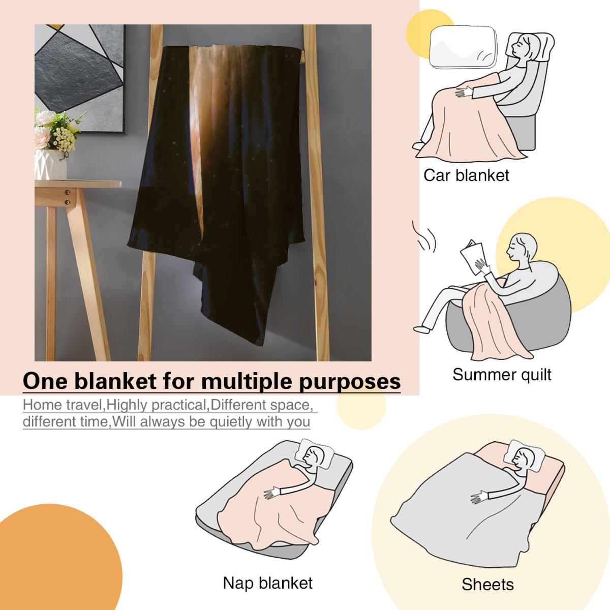 Aurora & Orchard Playful Graphic All-Season Flannel Blanket