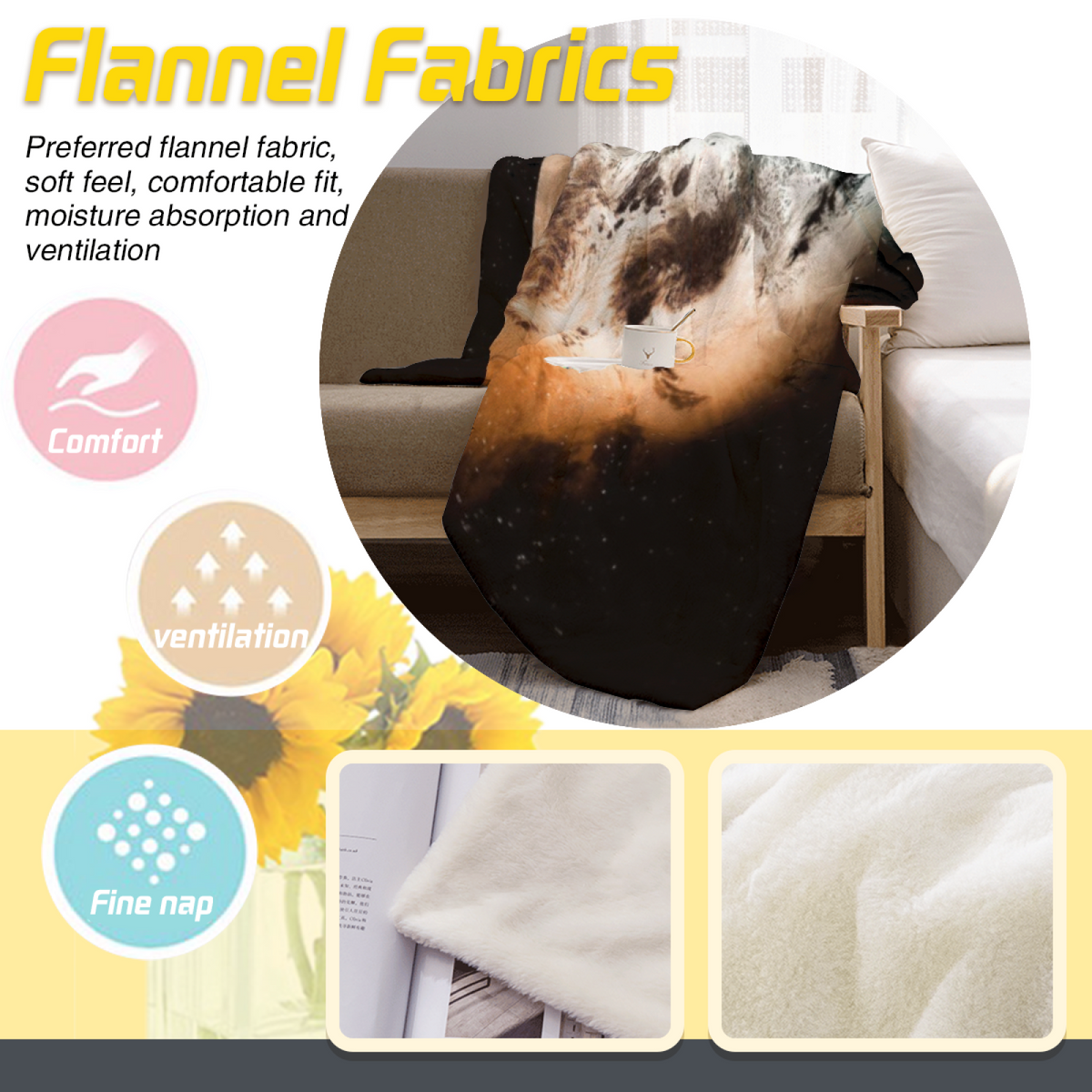 Aurora & Orchard Playful Graphic All-Season Flannel Blanket
