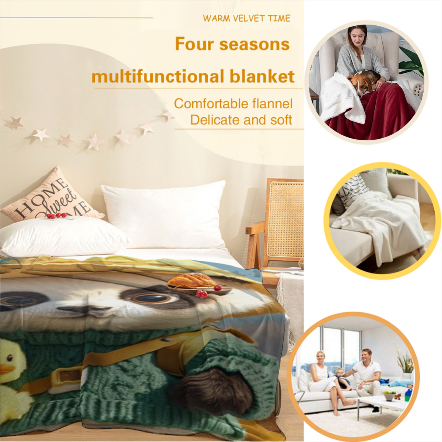 Abstract Modern Throw Blanket ¨C Decorative Contemporary Graphic Design