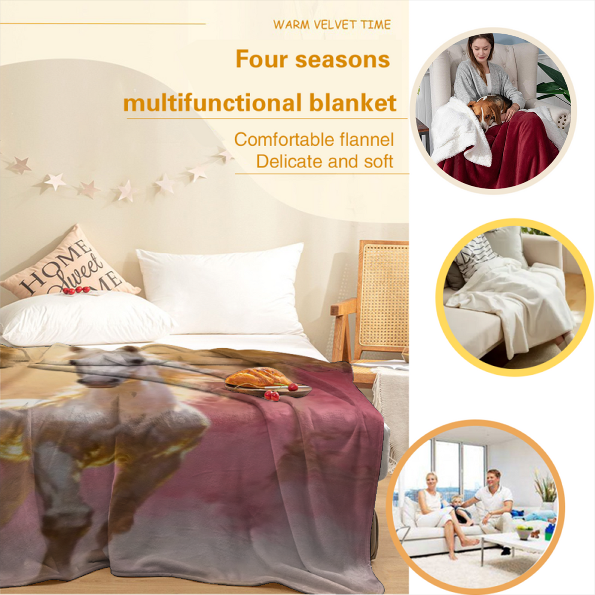 Earthy Neutral Alpine Lantern Soft Flannel Blanket ¨C Contemporary Pattern