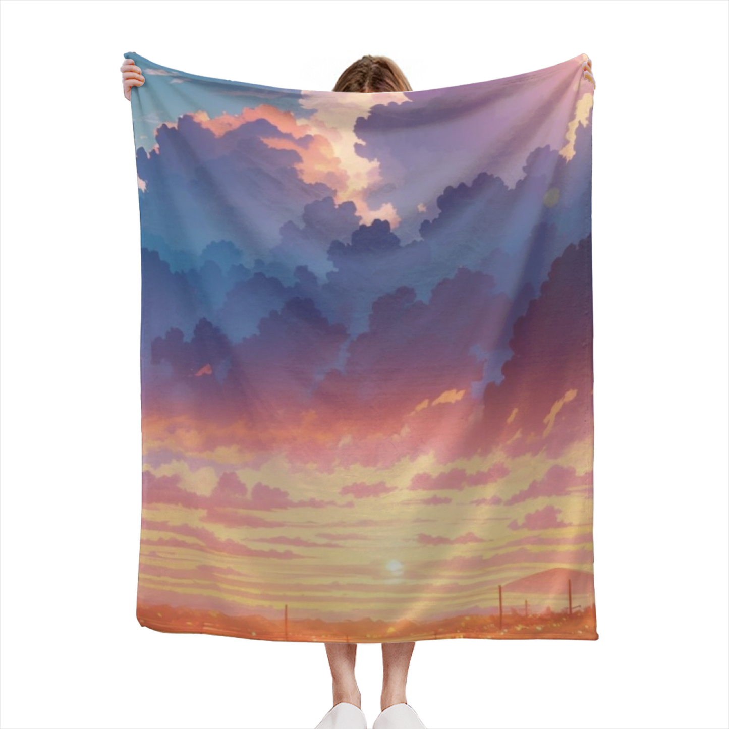 Decorative Abstract Throw Blanket ¨C Modern Graphic Printed Cozy Home Blanket