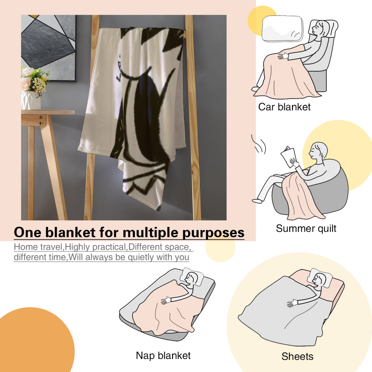Soft Minimalist All-Season Flannel Blanket ¨C Starlit Wonder Collection