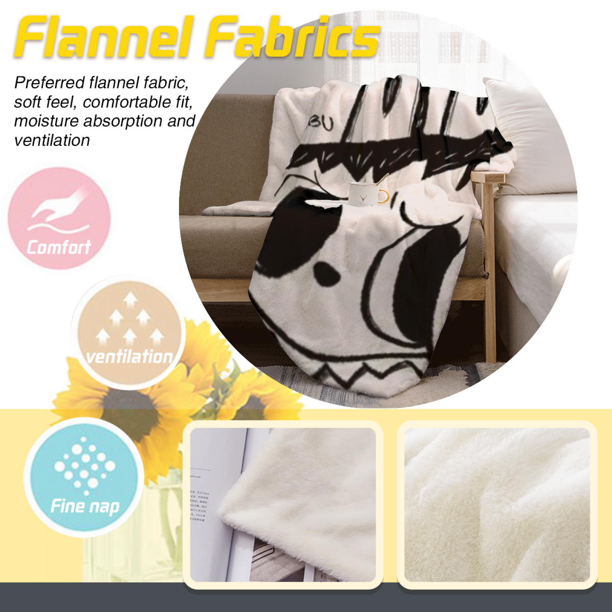 Soft Minimalist All-Season Flannel Blanket ¨C Starlit Wonder Collection