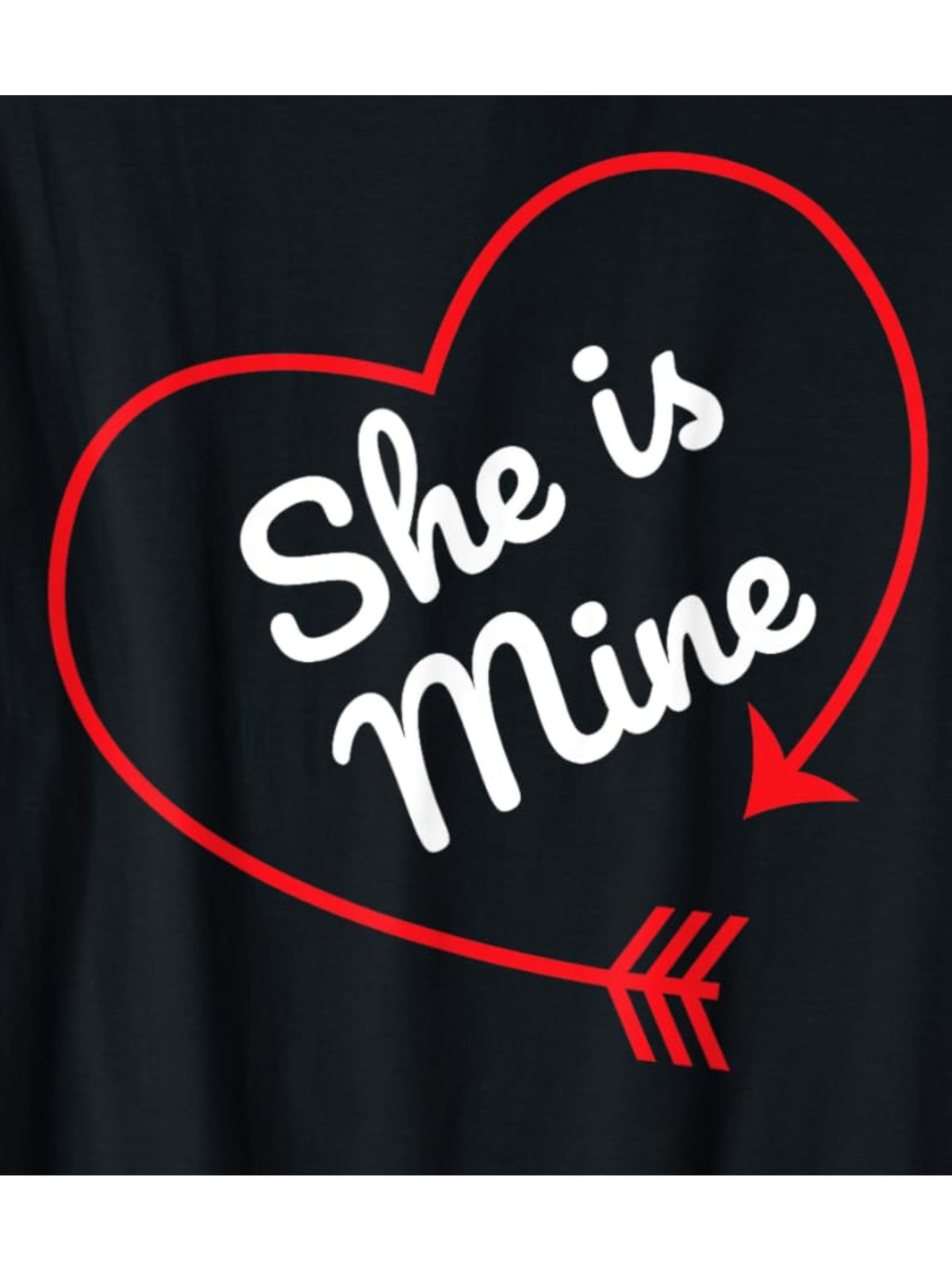 She is Mine Funny Valentines Day Quote Retro Trendy Printed T-shirt, Men'S Casual and Comfortable T-shirt Summer, Men'S Short-sleeved Top for Everyday Activities Birthday Gift to Men