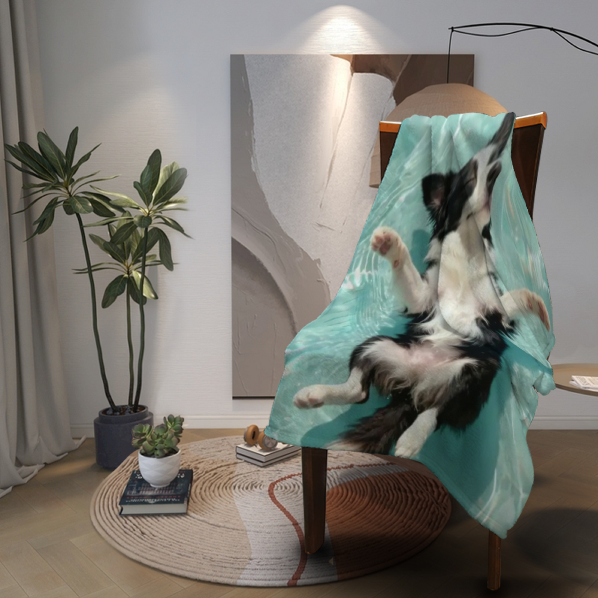 Soft Minimalist Plush Flannel Throw ¨C Misty Arbor Collection