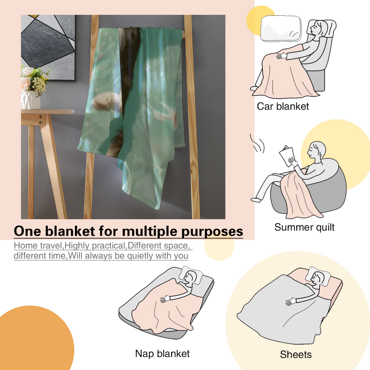 Soft Minimalist Plush Flannel Throw ¨C Misty Arbor Collection