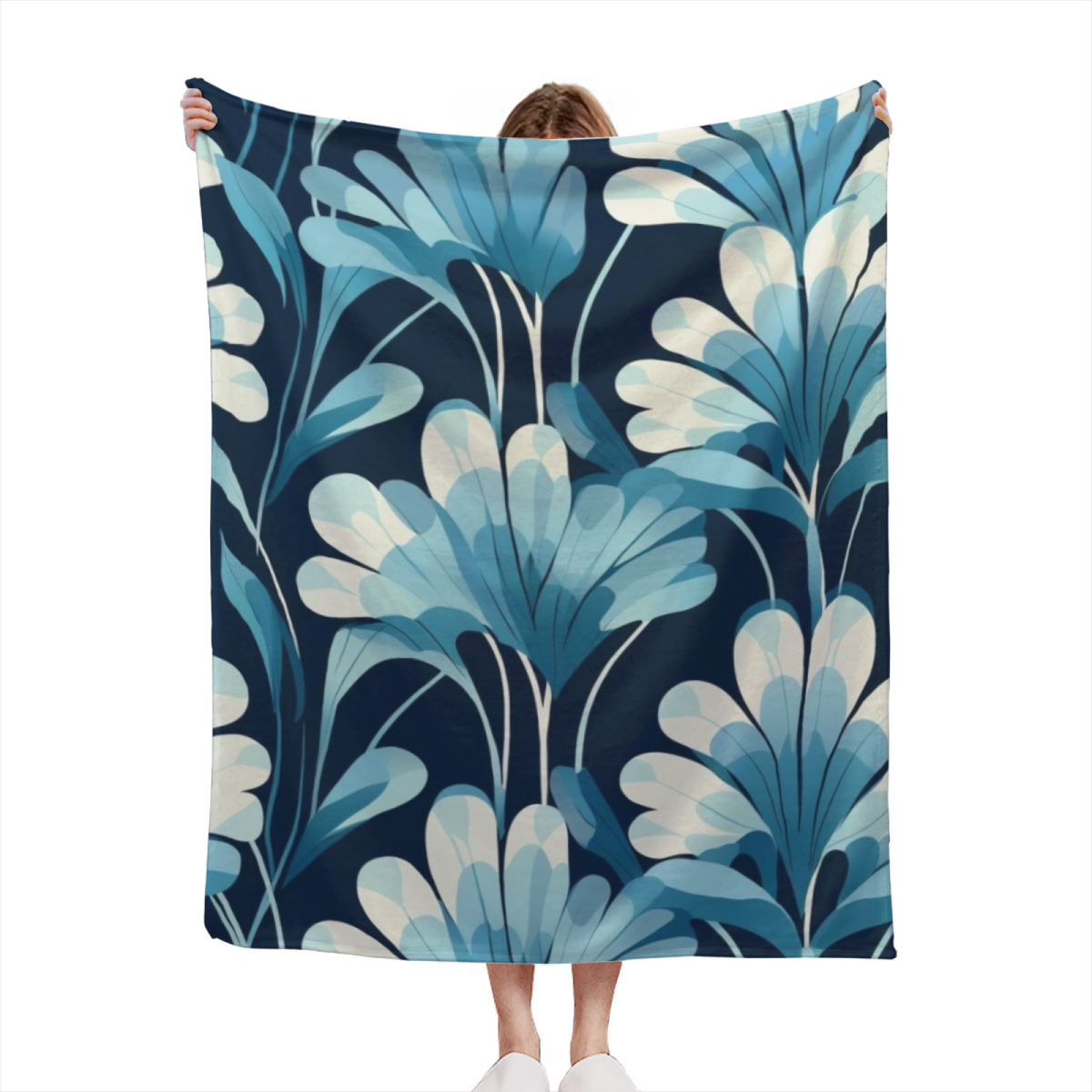 Serene & Valley Playful Graphic Plush Flannel Throw