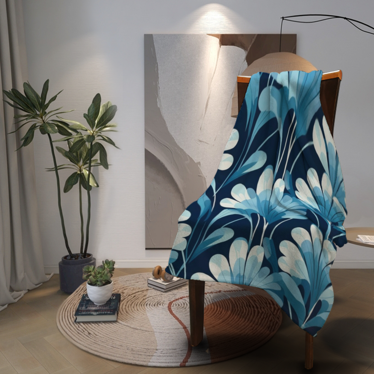 Serene & Valley Playful Graphic Plush Flannel Throw