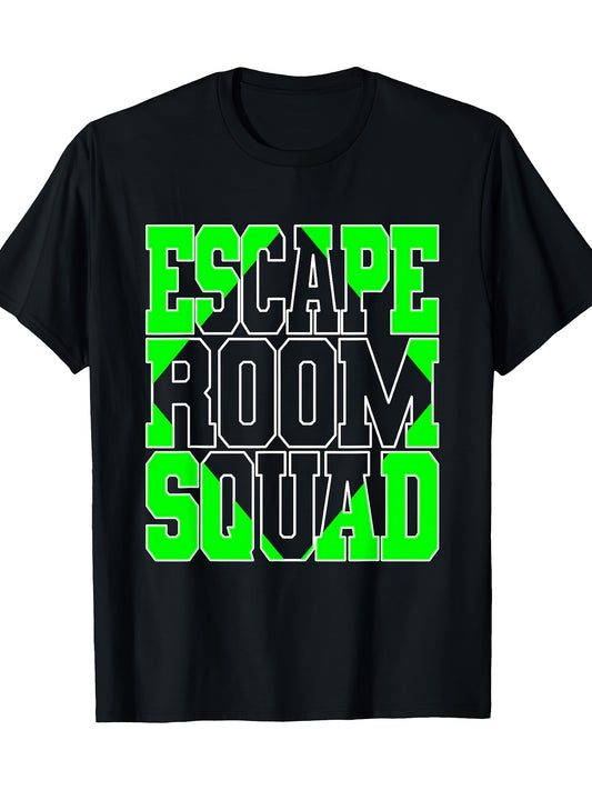 Green Escape Room Squad - Matching Group Escape Room Party T-shirt 100% 180g