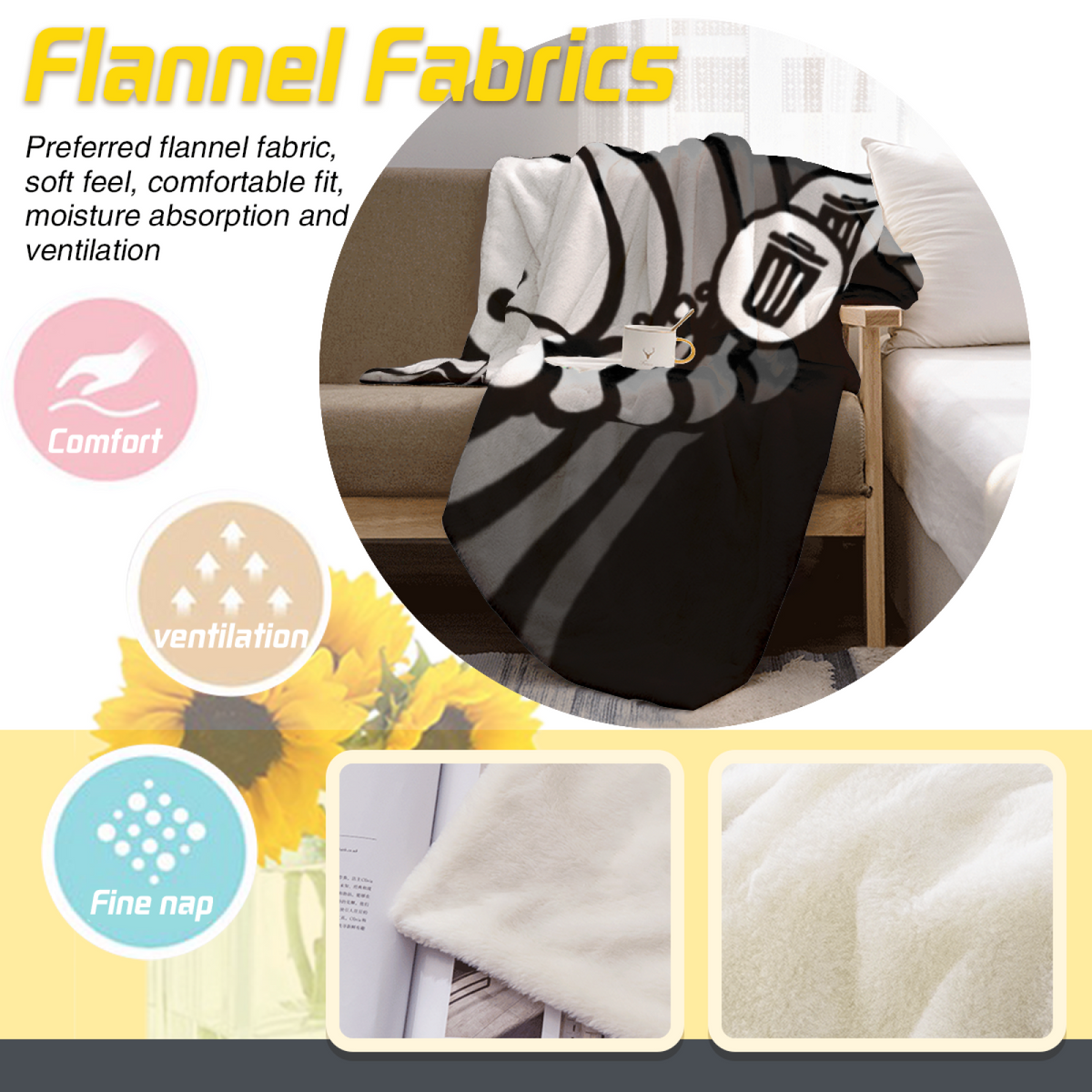 Luminous Arbor Home Accent Soft Flannel Blanket ¨C Warm Coral