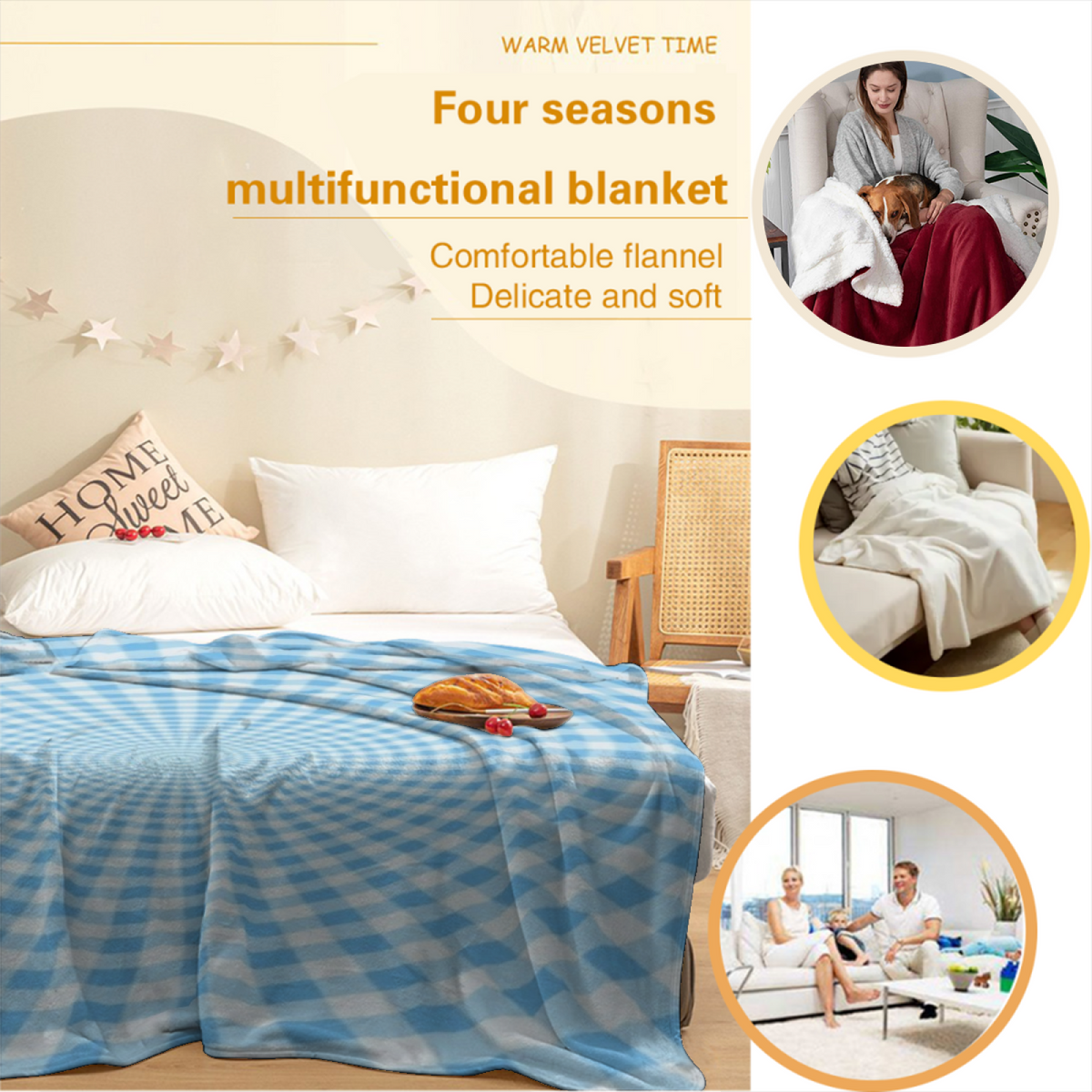 Artistic Pastel Multicolor Lagoon Petal Decorative Flannel Blanket