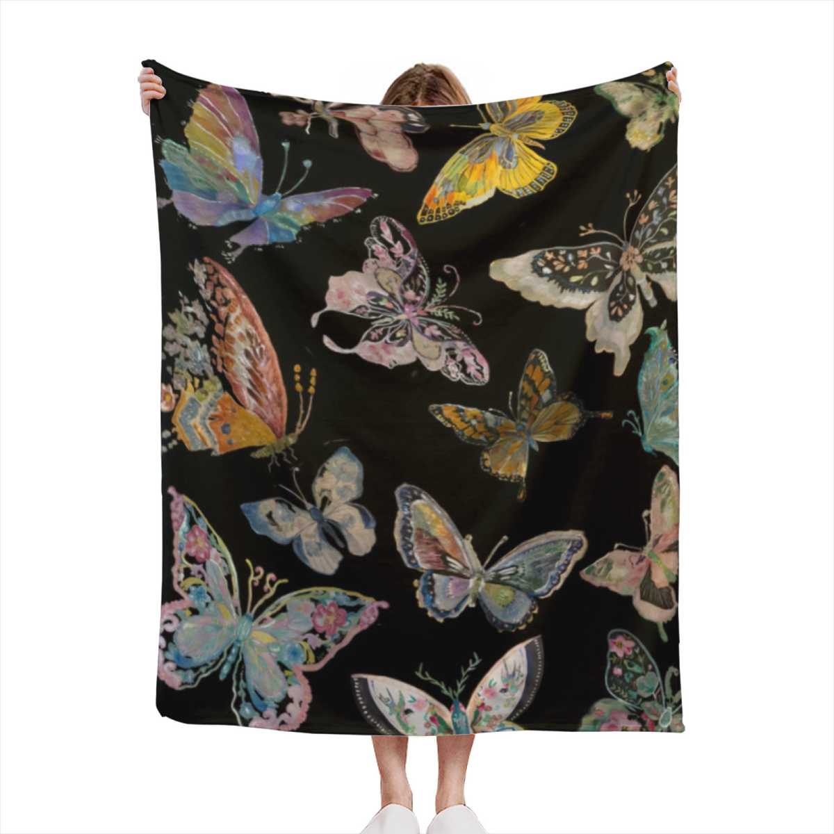 Soft Neutral Alpine Cove Lightweight Flannel Throw ¨C Contemporary Pattern