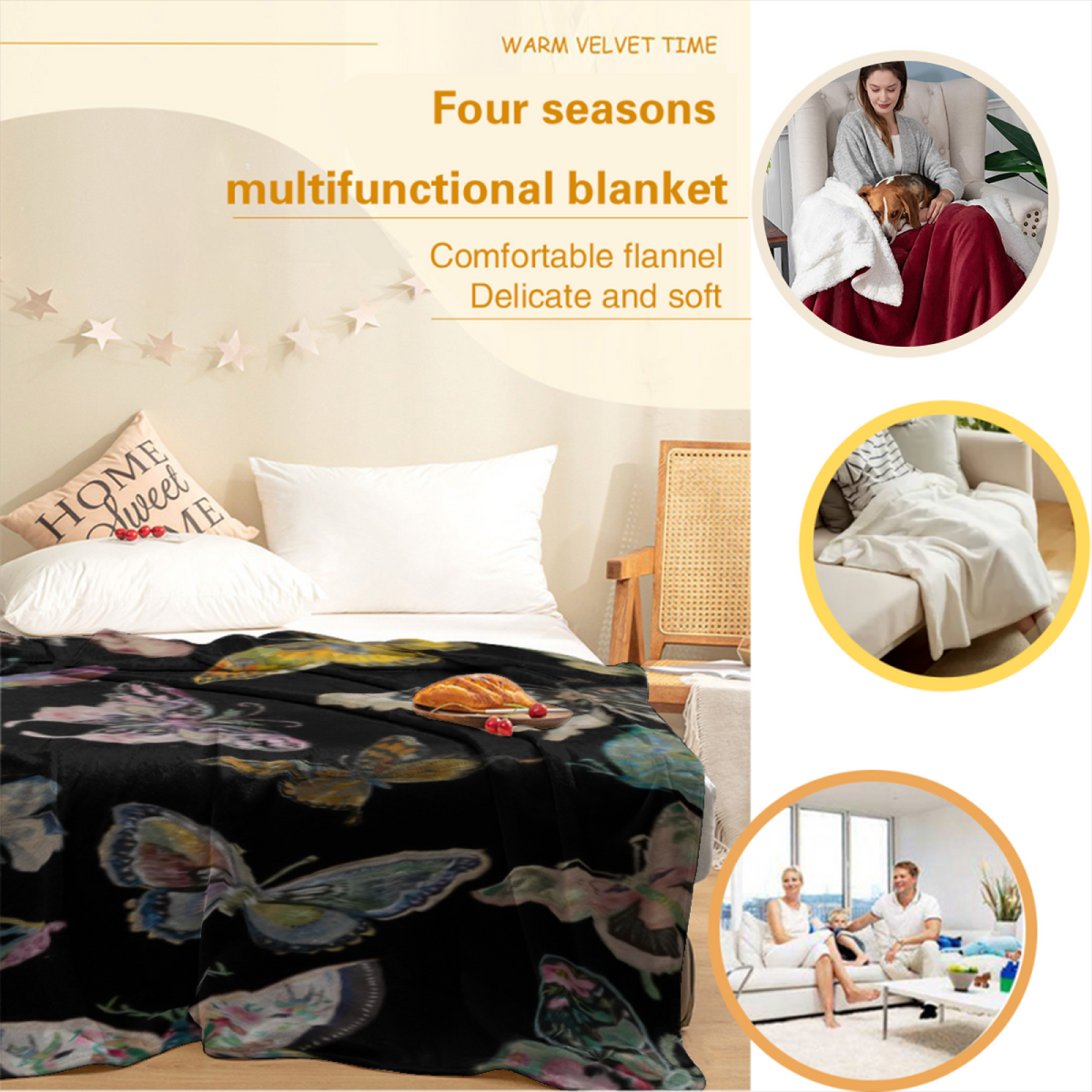 Soft Neutral Alpine Cove Lightweight Flannel Throw ¨C Contemporary Pattern