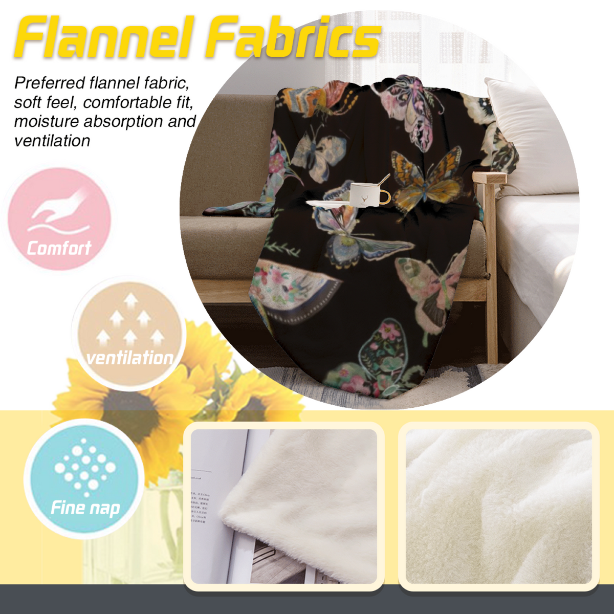Soft Neutral Alpine Cove Lightweight Flannel Throw ¨C Contemporary Pattern
