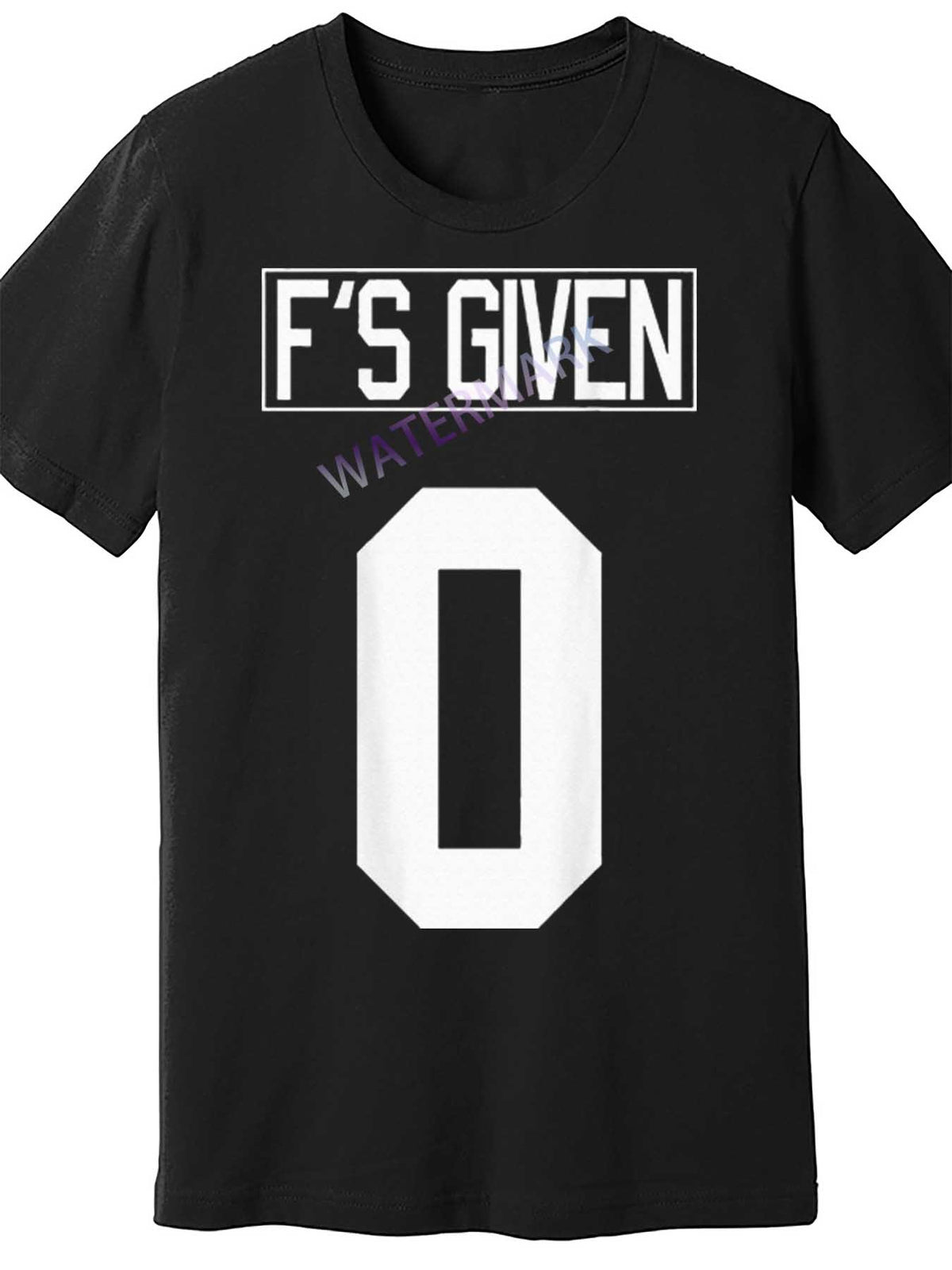 Men's Black Cotton Short Sleeve T-Shirt - Funny Sarcastic Humor "F's GIVEN 0" Design, Casual Round Neck Tee, Lightweight & Breathable Fabric for All Seasons