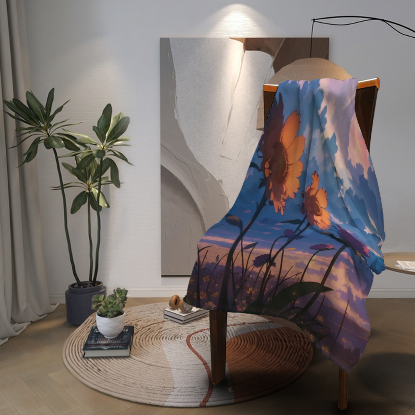 Modern Colorful Pattern Throw Blanket ¨C Contemporary Artistic Printed Blanket