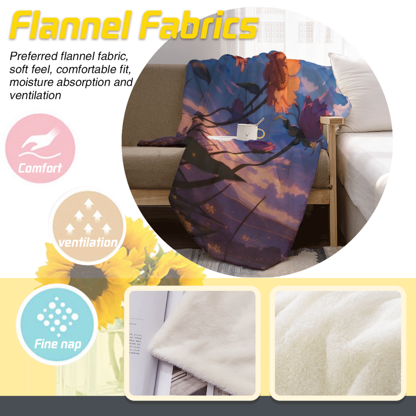 Modern Colorful Pattern Throw Blanket ¨C Contemporary Artistic Printed Blanket