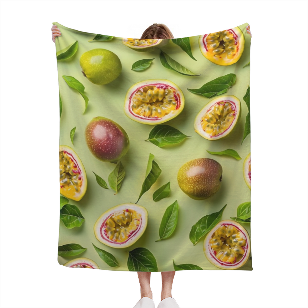 Mossy Cove Rich Multicolor Modern Art Flannel Throw Blanket