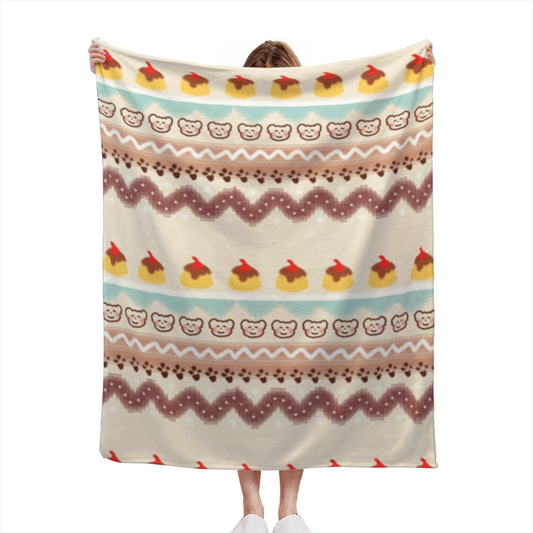 Cinnamon Breeze Lightweight Flannel Throw in Pastel Multicolor