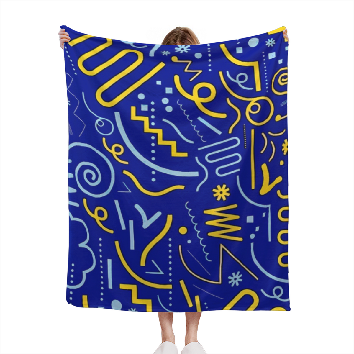 Deep Ocean Harvest Daydream Lightweight Flannel Throw ¨C Contemporary Pattern