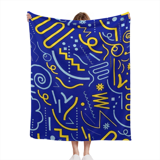 Deep Ocean Harvest Daydream Lightweight Flannel Throw ¨C Contemporary Pattern