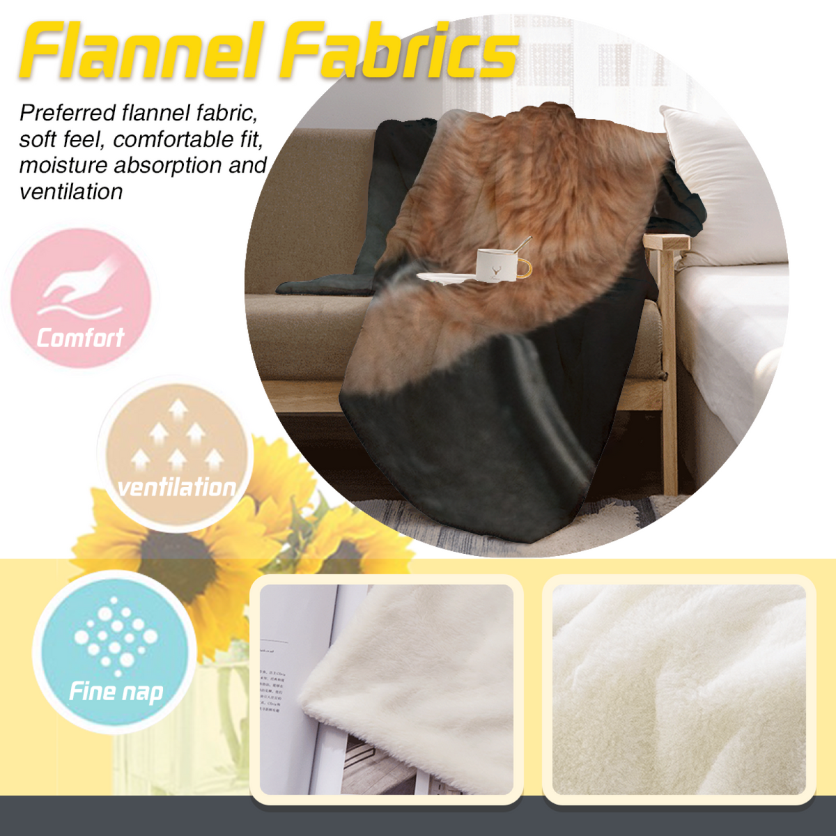 Opaline Horizon Home Accent Soft Flannel Blanket ¨C Soft Neutral