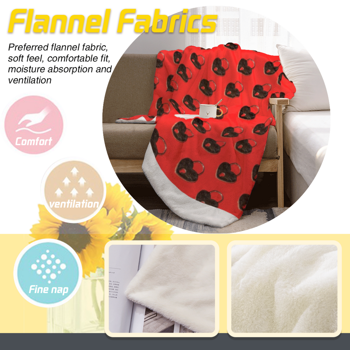 Cosmic Atlas Home Accent Lightweight Flannel Throw ¨C Warm Terracotta