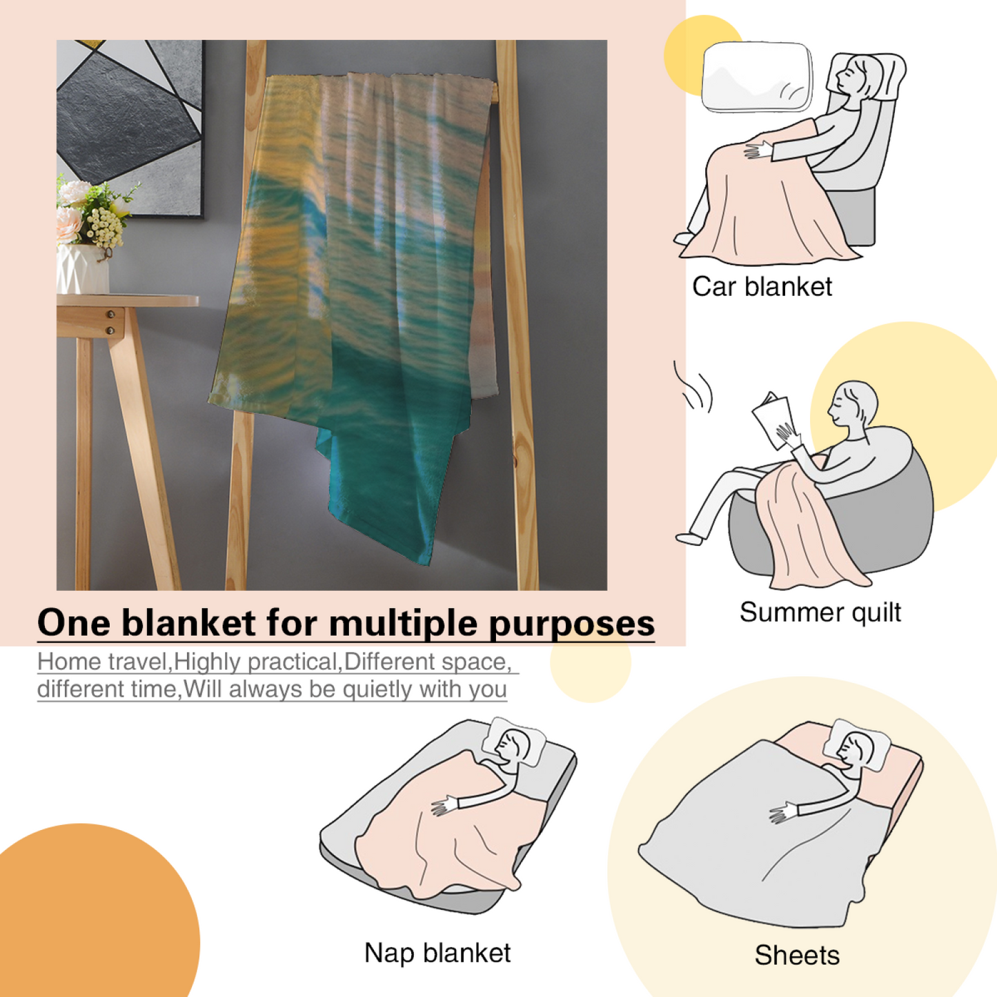 Colorful Modern Pattern Throw Blanket ¨C Stylish Decorative Cozy Blanket