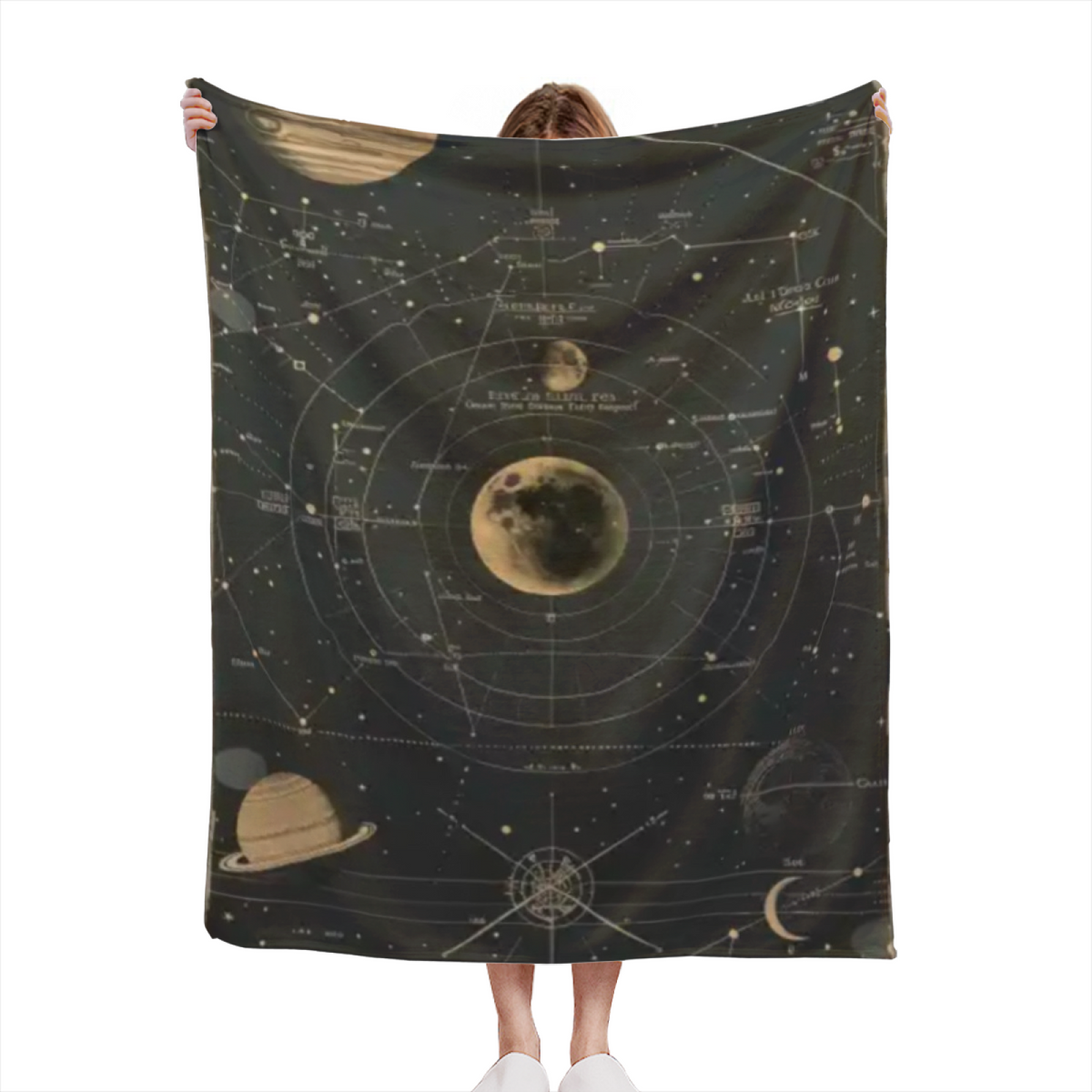 Earthy Neutral Electric Carnival Soft Flannel Blanket ¨C Contemporary Pattern