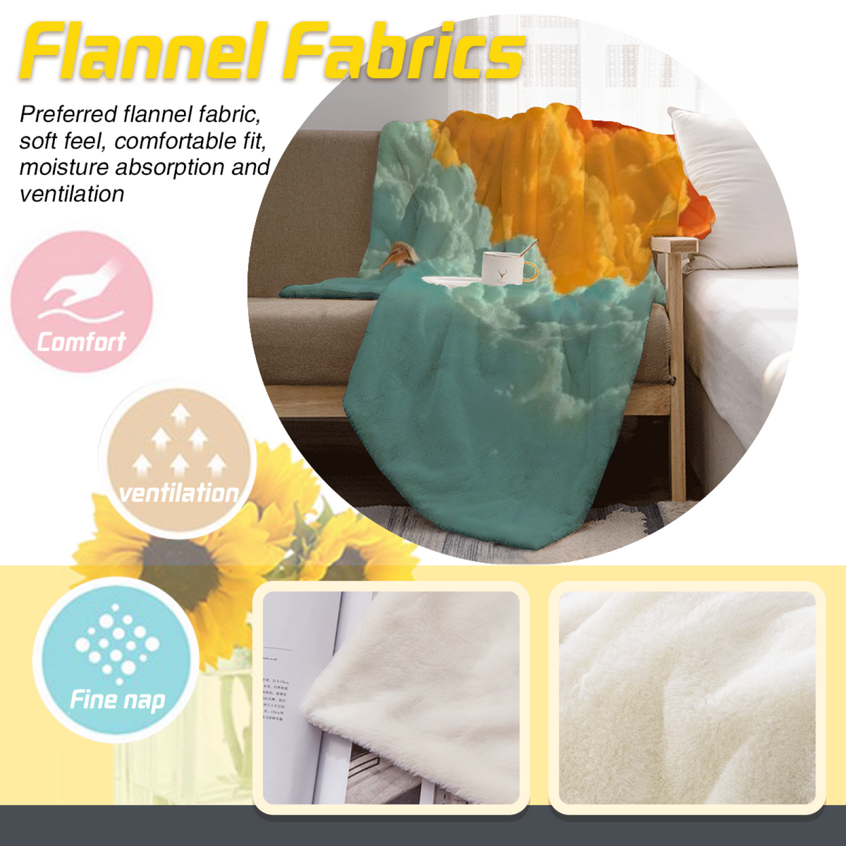 Lagoon Whisper Expressive Print Flannel Sofa Throw in Dusty Lilac