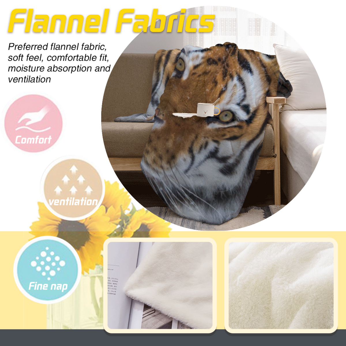 Soft Minimalist Plush Flannel Throw ¨C Heather Thicket Collection