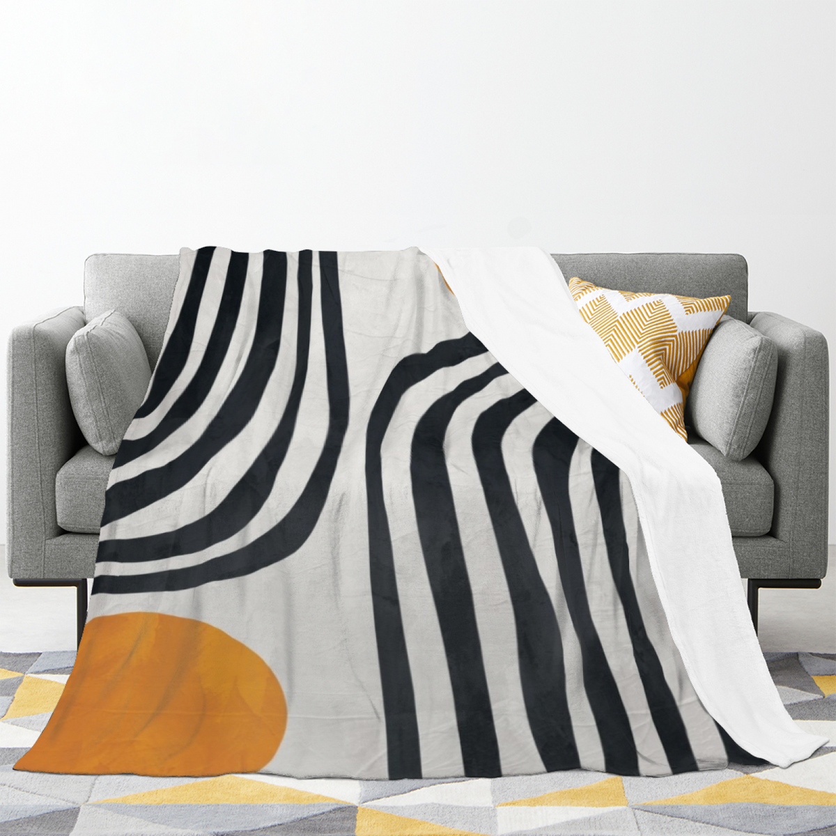 Decorative Flannel Blanket with Starlit Hearth Cozy Cottage Artwork
