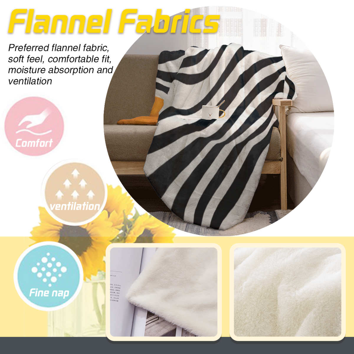 Decorative Flannel Blanket with Starlit Hearth Cozy Cottage Artwork
