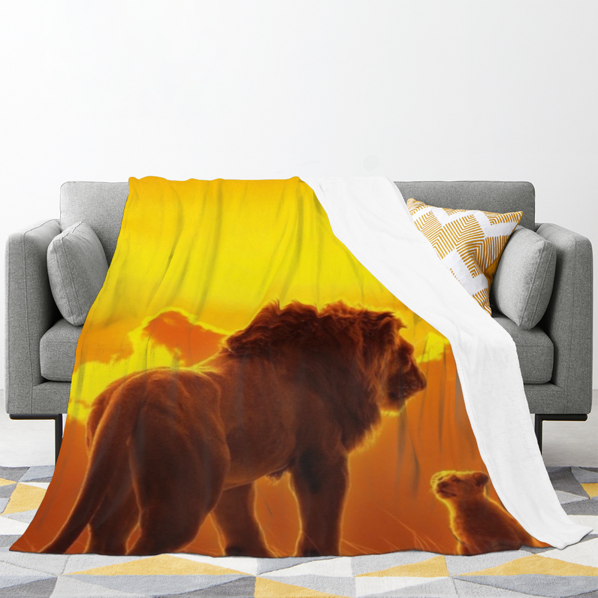 Luminous Rhapsody Inspired Cozy Flannel Bed Blanket ¨C Earthy Neutral Palette