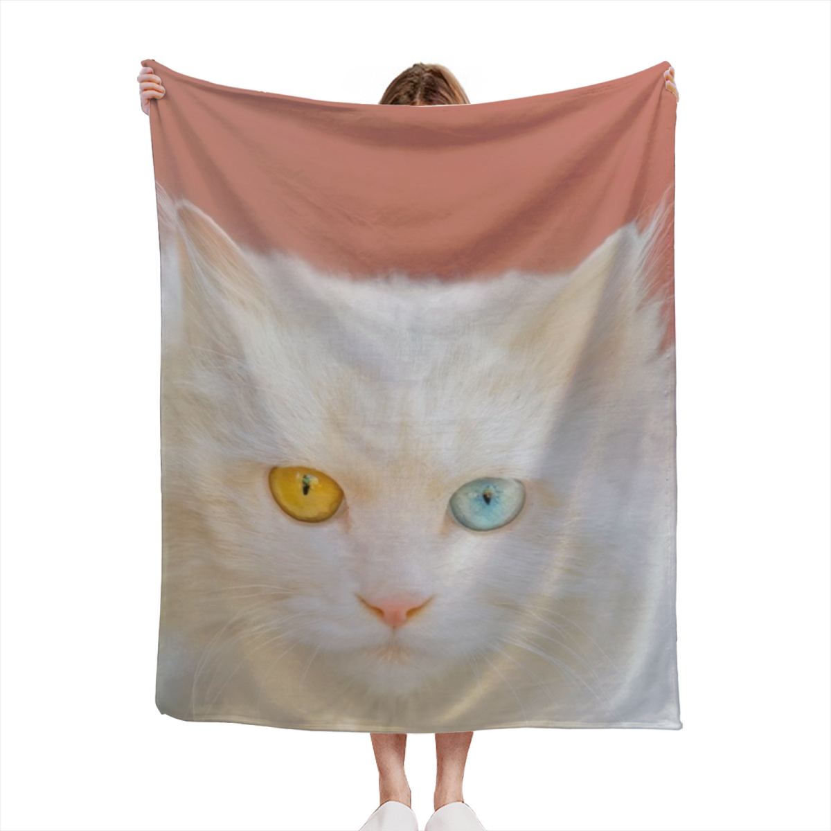 Solstice Vista Soft Neutral Art Cozy Flannel Bed Blanket