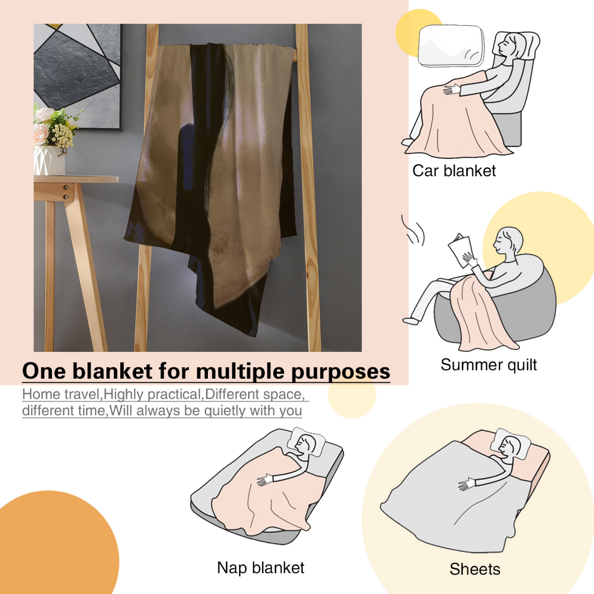 Mossy & Sprout Playful Graphic Plush Flannel Throw
