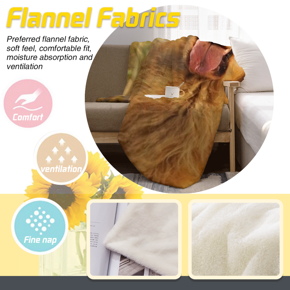 Blush Serenade Soft Neutral Bohemian Soft Flannel Blanket